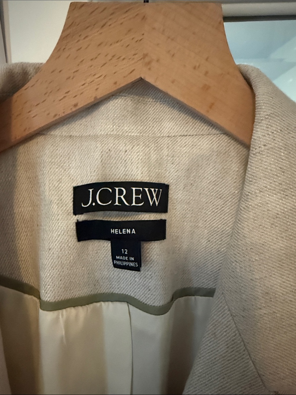 J. Crew Beige Linen-Blend Single-Button Blazer - Picture 2 of 2